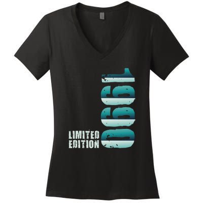 Limited Edition Birthday Made In 1990 Funny Gift Women's V-Neck T-Shirt