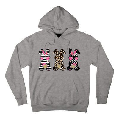 Leopard Easter Bunny Rabbit Trio Cute Easter Tall Hoodie