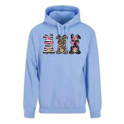 Leopard Easter Bunny Rabbit Trio Cute Easter Unisex Surf Hoodie