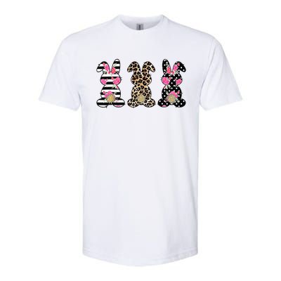 Leopard Easter Bunny Rabbit Trio Cute Easter Softstyle CVC T-Shirt