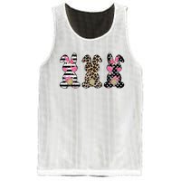 Leopard Easter Bunny Rabbit Trio Cute Easter Mesh Reversible Basketball Jersey Tank