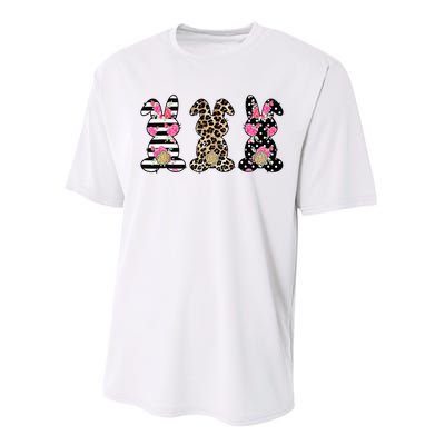 Leopard Easter Bunny Rabbit Trio Cute Easter Performance Sprint T-Shirt