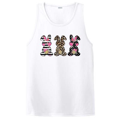 Leopard Easter Bunny Rabbit Trio Cute Easter PosiCharge Competitor Tank