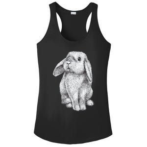 Lop Eared Bunny Rabbit Cute Funny Gift Ladies PosiCharge Competitor Racerback Tank