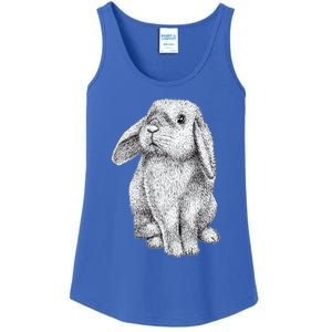 Lop Eared Bunny Rabbit Cute Funny Gift Ladies Essential Tank