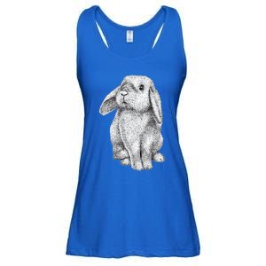 Lop Eared Bunny Rabbit Cute Funny Gift Ladies Essential Flowy Tank