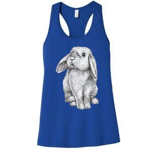 Lop Eared Bunny Rabbit Cute Funny Gift Women's Racerback Tank