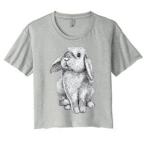 Lop Eared Bunny Rabbit Cute Funny Gift Women's Crop Top Tee