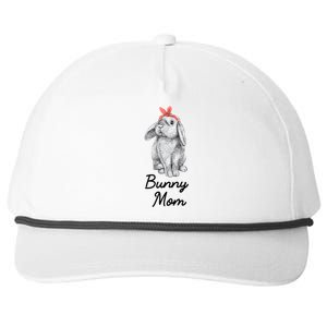 Lop Eared Bunny Rabbit Mom Drawing Gift Snapback Five-Panel Rope Hat