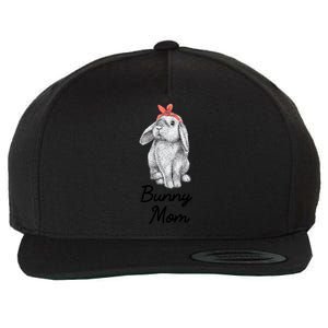 Lop Eared Bunny Rabbit Mom Drawing Gift Wool Snapback Cap