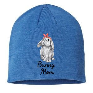 Lop Eared Bunny Rabbit Mom Drawing Gift Sustainable Beanie