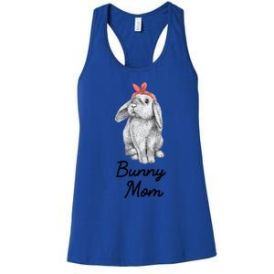 Lop Eared Bunny Rabbit Mom Drawing Gift Women's Racerback Tank