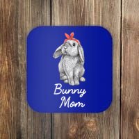 Lop Eared Bunny Rabbit Mom Drawing Funny Gift Coaster