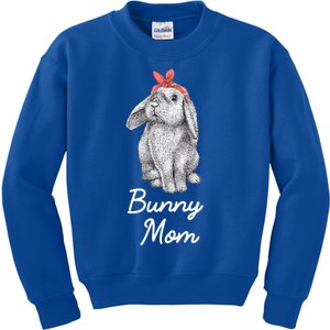 Lop Eared Bunny Rabbit Mom Drawing Funny Gift Kids Sweatshirt