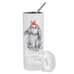 Lop Eared Bunny Rabbit Mom Drawing Funny Gift Stainless Steel Tumbler