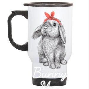 Lop Eared Bunny Rabbit Mom Drawing Funny Gift Stainless Steel Travel Mug