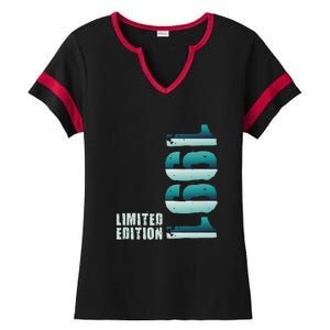 Limited Edition Birthday Made In 1991 Funny Gift Ladies Halftime Notch Neck Tee