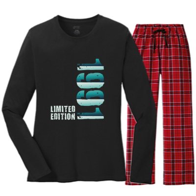 Limited Edition Birthday Made In 1991 Funny Gift Women's Long Sleeve Flannel Pajama Set 