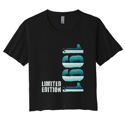 Limited Edition Birthday Made In 1991 Funny Gift Women's Crop Top Tee