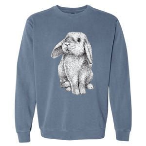 Lop Eared Bunny Rabbit Cute Gift Garment-Dyed Sweatshirt