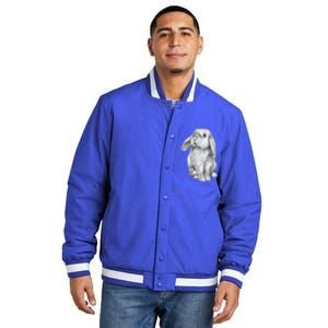 Lop Eared Bunny Rabbit Cute Gift Insulated Varsity Jacket