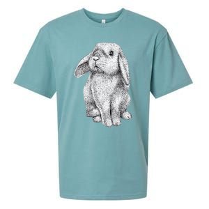 Lop Eared Bunny Rabbit Cute Gift Sueded Cloud Jersey T-Shirt