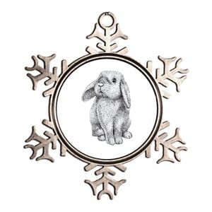 Lop Eared Bunny Rabbit Cute Gift Metallic Star Ornament