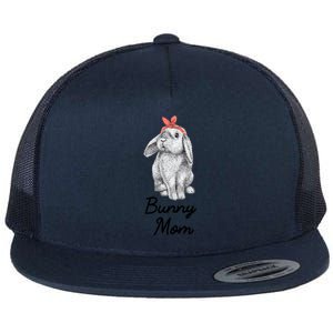 Lop Eared Bunny Rabbit Mom Drawing Gift Flat Bill Trucker Hat