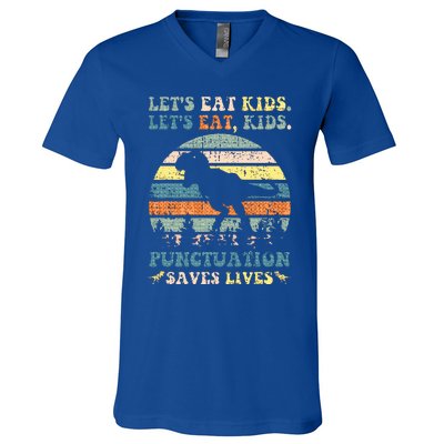 Lets Eat Boy Punctuation Saves Lives V-Neck T-Shirt