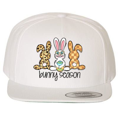 Leopard Easter Bunny Season Rabbit Trio Cute Easter Day Wool Snapback Cap