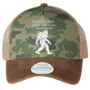 LetS Eat Bigfoot Punctuation Saves Lives Legacy Tie Dye Trucker Hat