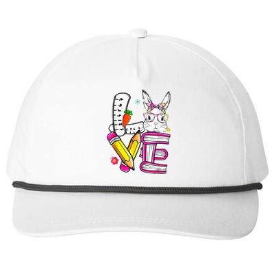 Love Easter Bunny School Snapback Five-Panel Rope Hat