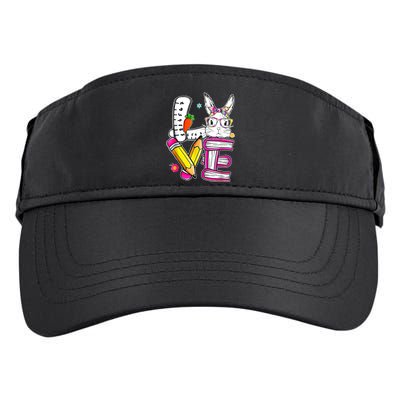 Love Easter Bunny School Adult Drive Performance Visor