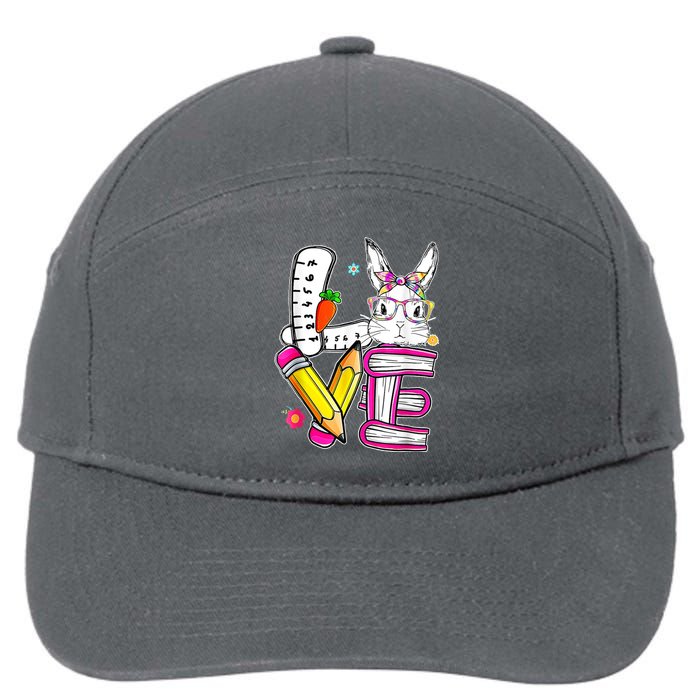 Love Easter Bunny School 7-Panel Snapback Hat