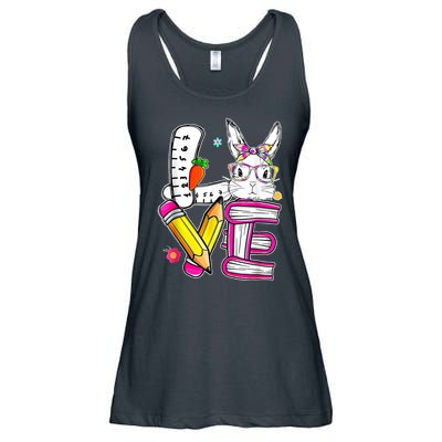 Love Easter Bunny School Ladies Essential Flowy Tank
