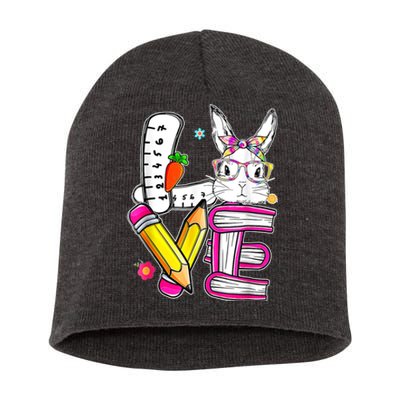 Love Easter Bunny School Short Acrylic Beanie