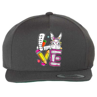 Love Easter Bunny School Wool Snapback Cap