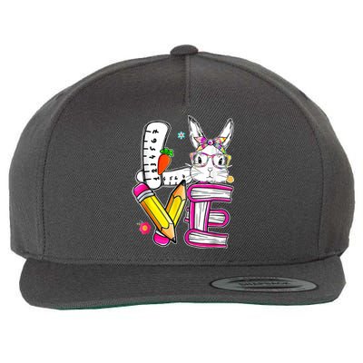 Love Easter Bunny School Wool Snapback Cap