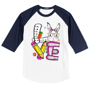 Love Easter Bunny School Baseball Sleeve Shirt