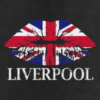 Liverpool England British Flag Lips 7 Panel Mesh Trucker Snapback Hat