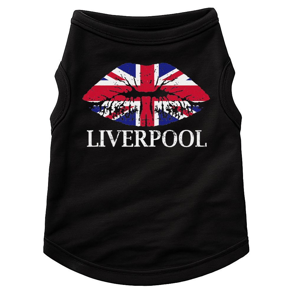 Liverpool England British Flag Lips Doggie Tank