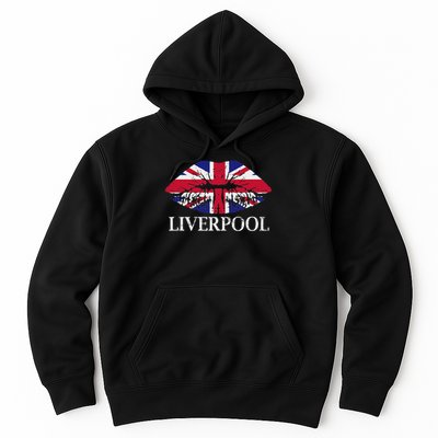 Liverpool England British Flag Lips Hoodie