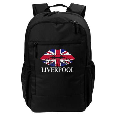 Liverpool England British Flag Lips Backpack