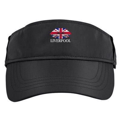 Liverpool England British Flag Lips Adult Drive Performance Visor