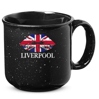 Liverpool England British Flag Lips 15oz Campfire Ceramic Mug