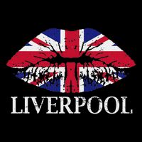Liverpool England British Flag Lips 16 in Basic Backpack