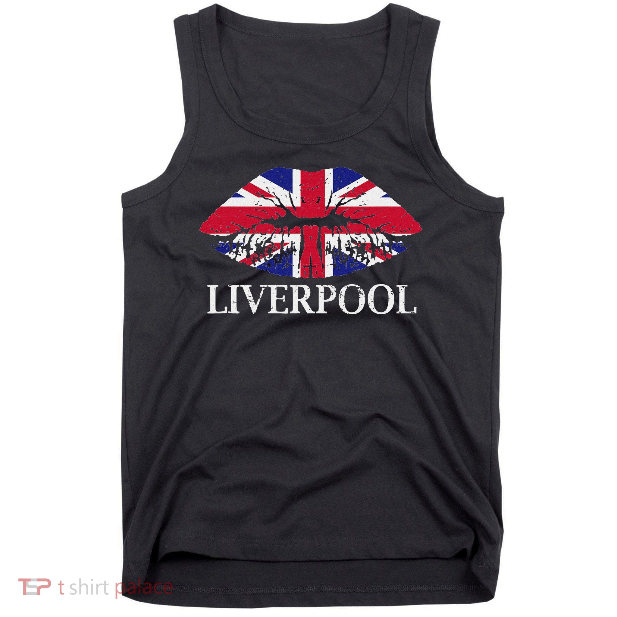 Liverpool England British Flag Lips Tank Top
