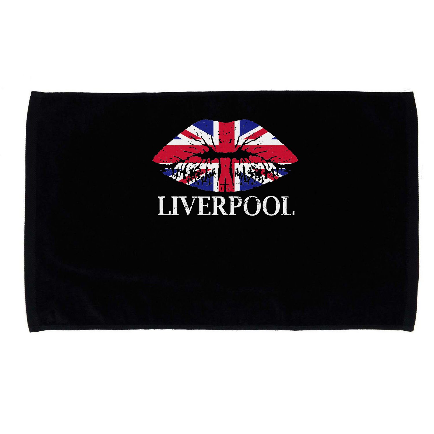 Liverpool England British Flag Lips Microfiber Hand Towel