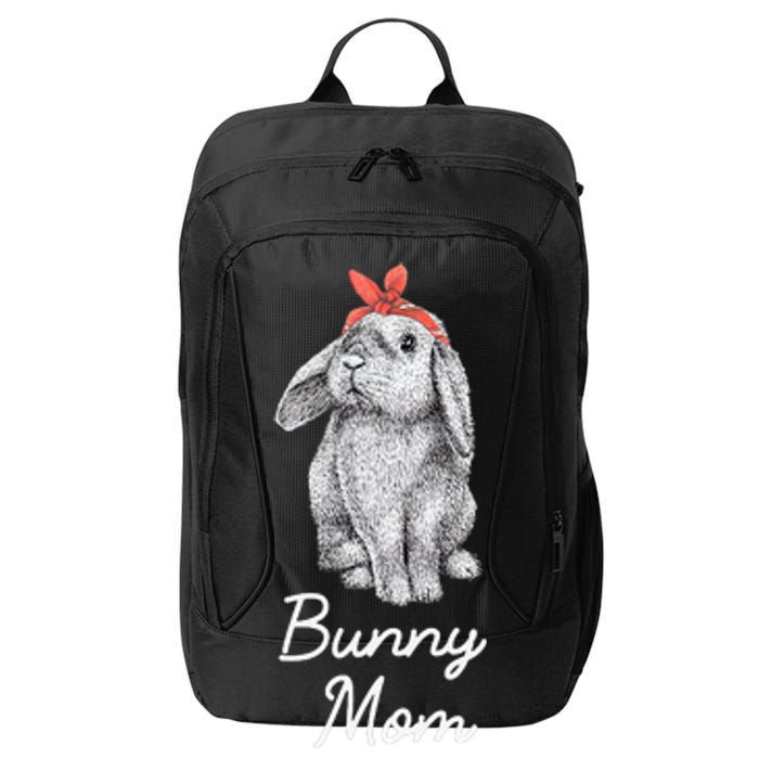 Lop Eared Bunny Rabbit Mom Drawing City Backpack