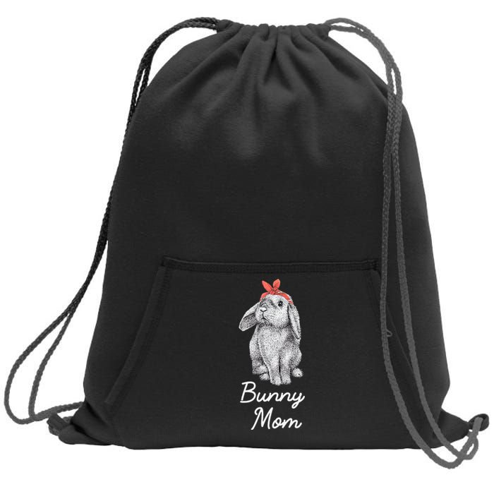 Lop Eared Bunny Rabbit Mom Drawing Sweatshirt Cinch Pack Bag